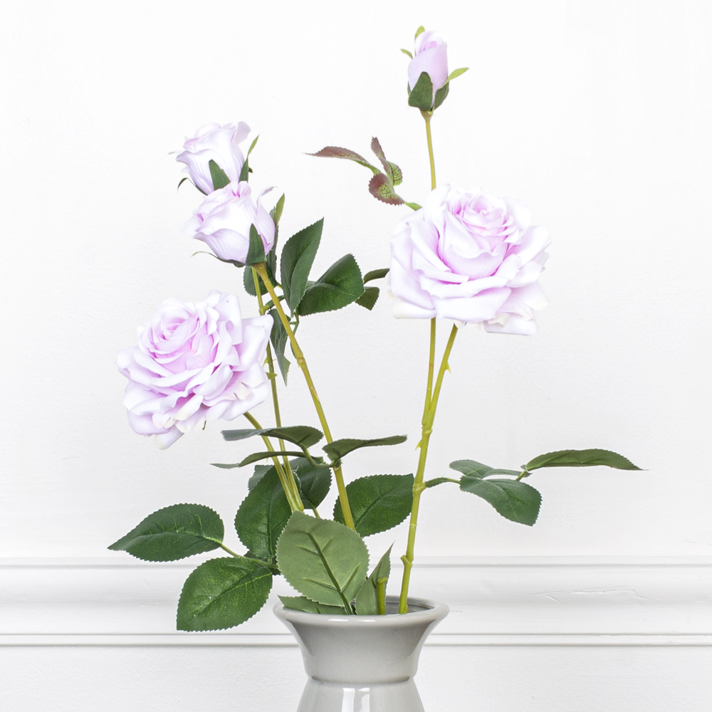 7141/9120-19/8Р Роза искусственная ветка 2 головы d9см, 3 бутона, h80см, сиренев._1