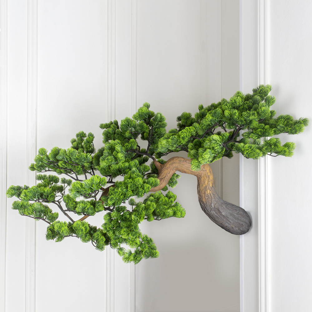 110/ДС/30(з) Ветка сосны бонсай искусственная L110см (ширина 85см)_1