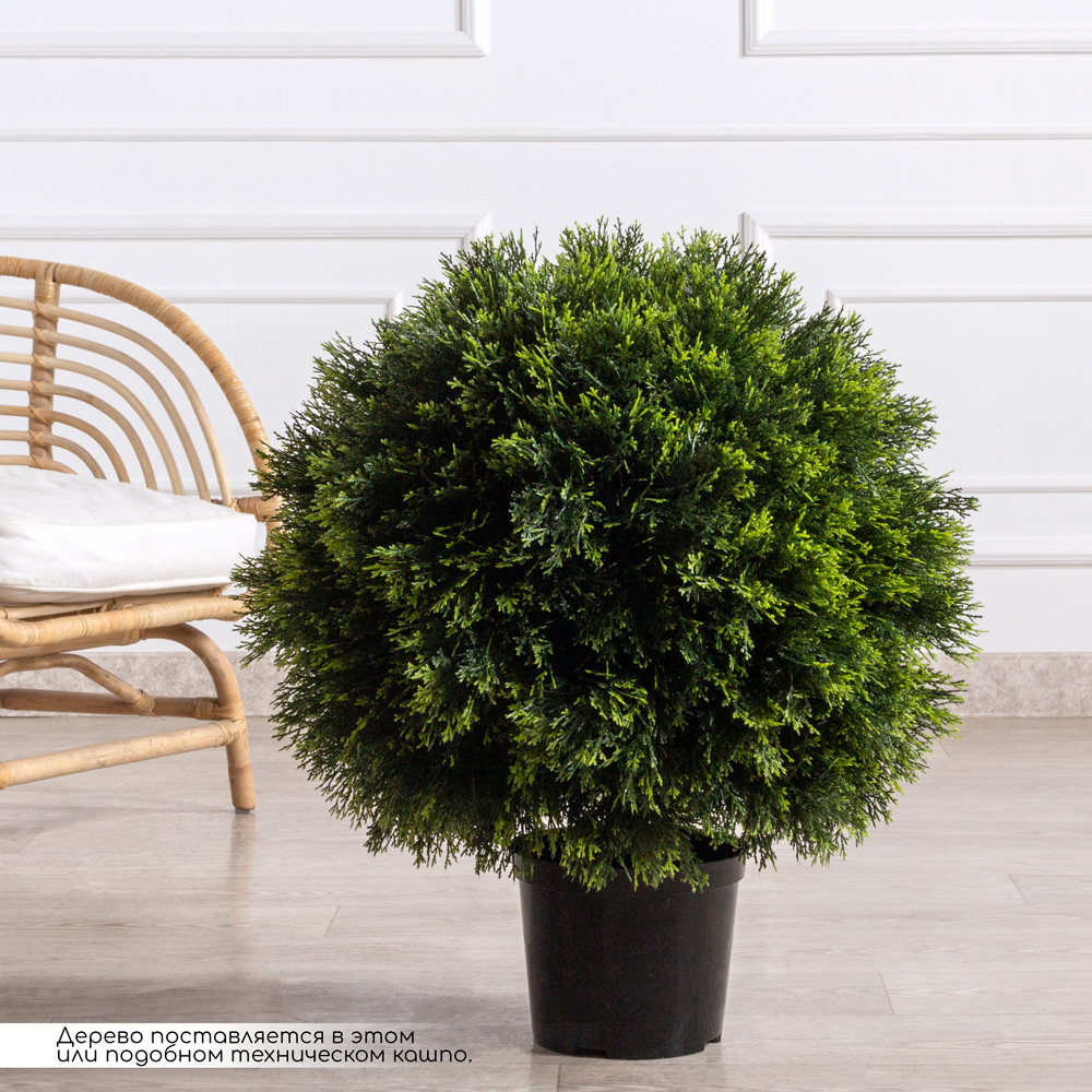 060/Ш/146(F) Туя искусственная шар Люкс для улицы h75см, d60см_1