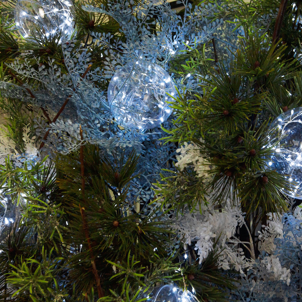 ДЛ188/СВ03х/шар(Пр)(Fix)(F)Декор вход.группы h290см н/прутьях, прист.с гирляндой 