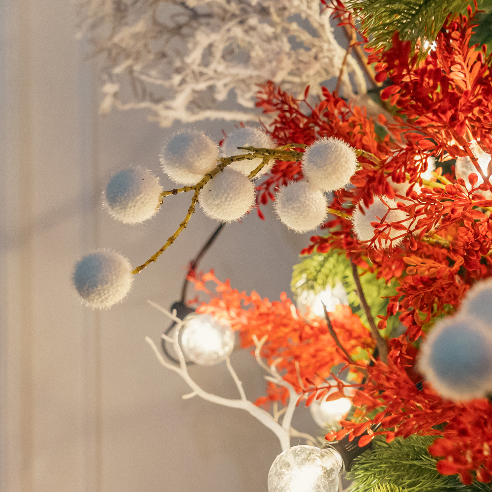 ДЛ180/СВ04(Пр)(Fix)(F)Декор вход.группы h300см н/прутьях, прист.с ретро-гирляндой,красно-белый_3