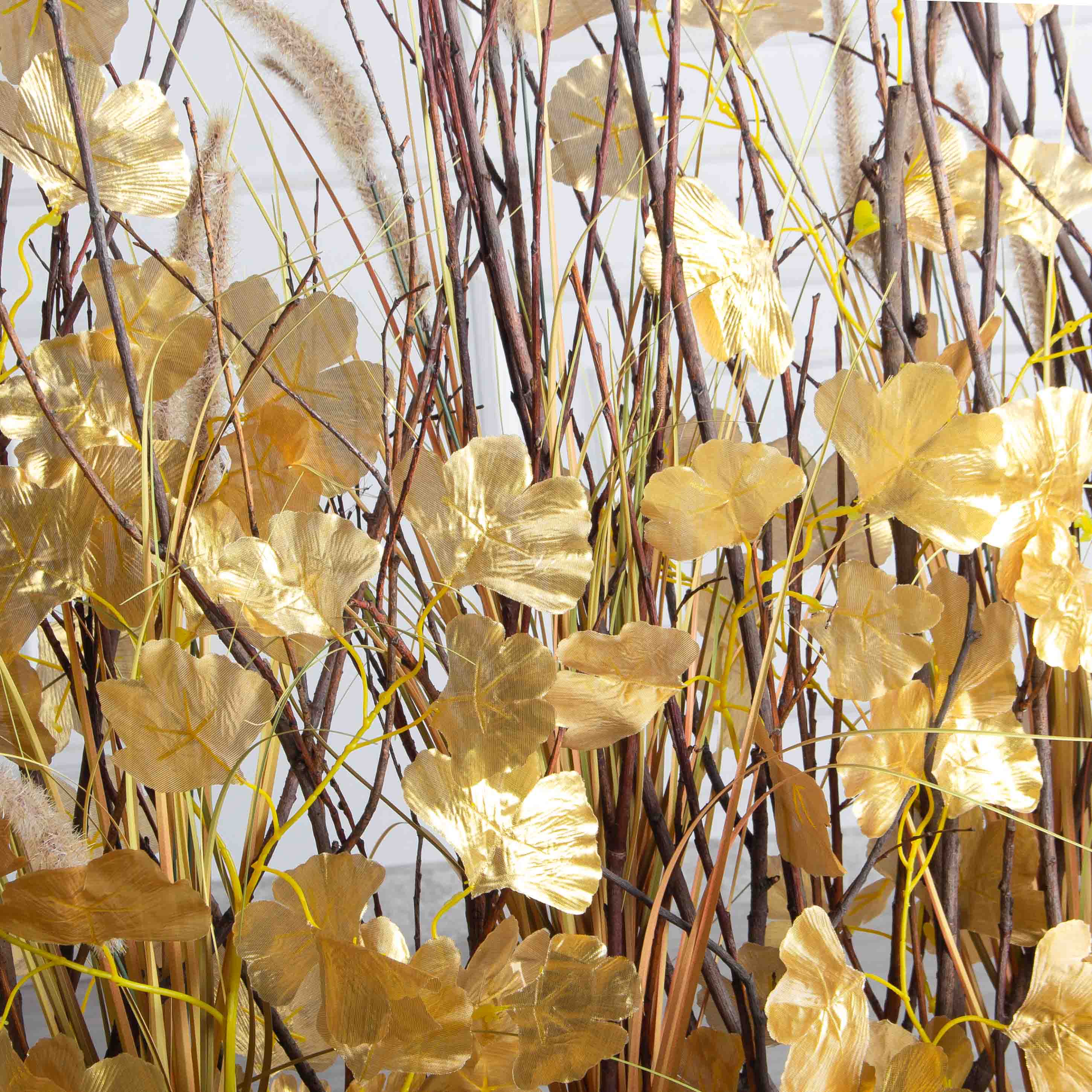 К541(Пр)(F) Композиция искусственная с гинкго на основании, золото_5