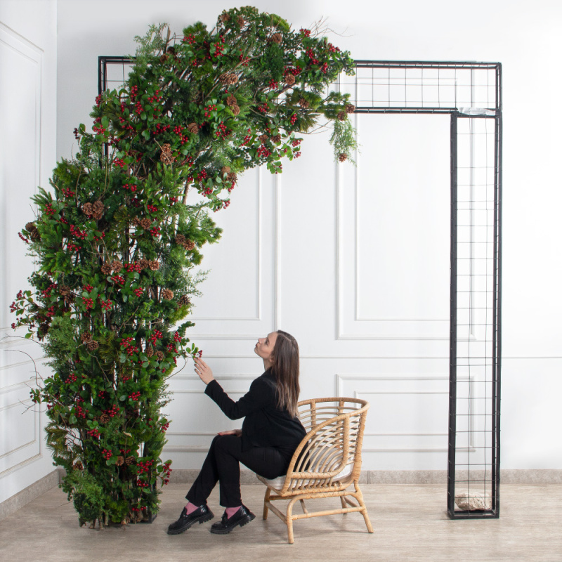 ДЛ175-2(з)(F) Декор входной группы h 260 х L 210  см на прутьях,пристенный, разборный_1