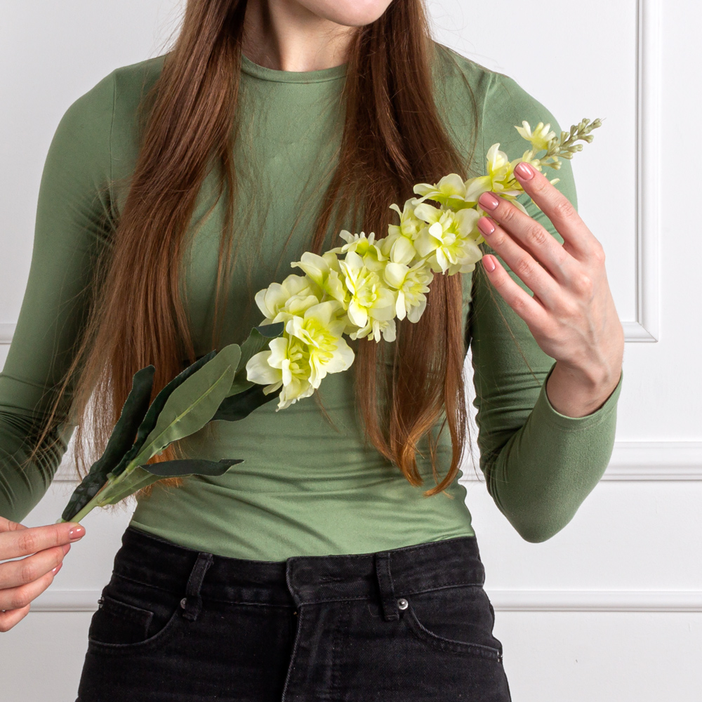 7141А/9149-07/9(АКЦИЯ) Левкой искусственный h90см, зеленый_3