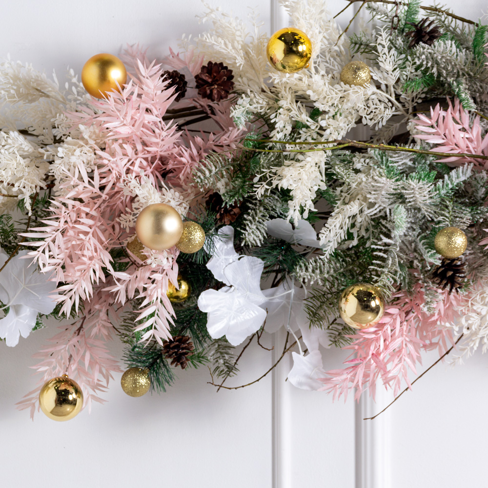 Л95-2(з)(F) Лиана искусственная НГ с еловыми ветками L100см ширина 30см_2