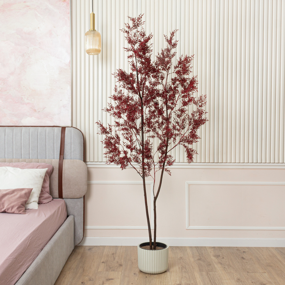 200/РН/ОК/536(Пр)(F) Дерево искусственное интерьерное h200см, бордовое_6