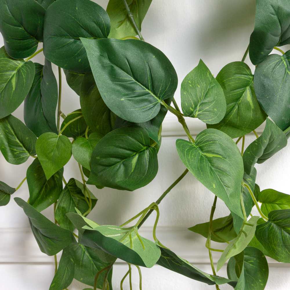 7143/0411-22/9(F) Плющ сциндапсус искусственный h120см, зеленый_1