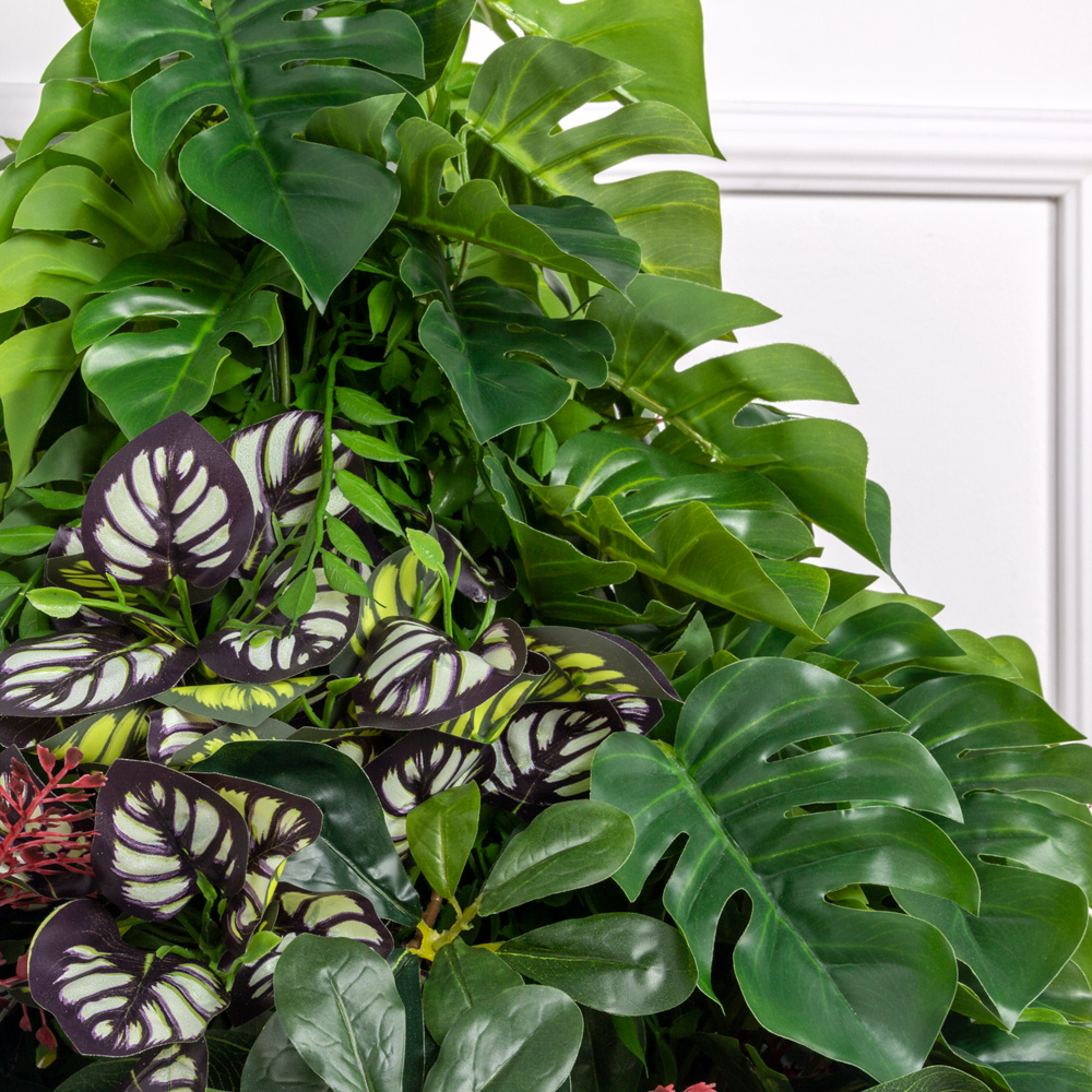 К460-2(з) Композиция искусственная Елка из Тропических растений h90см_3