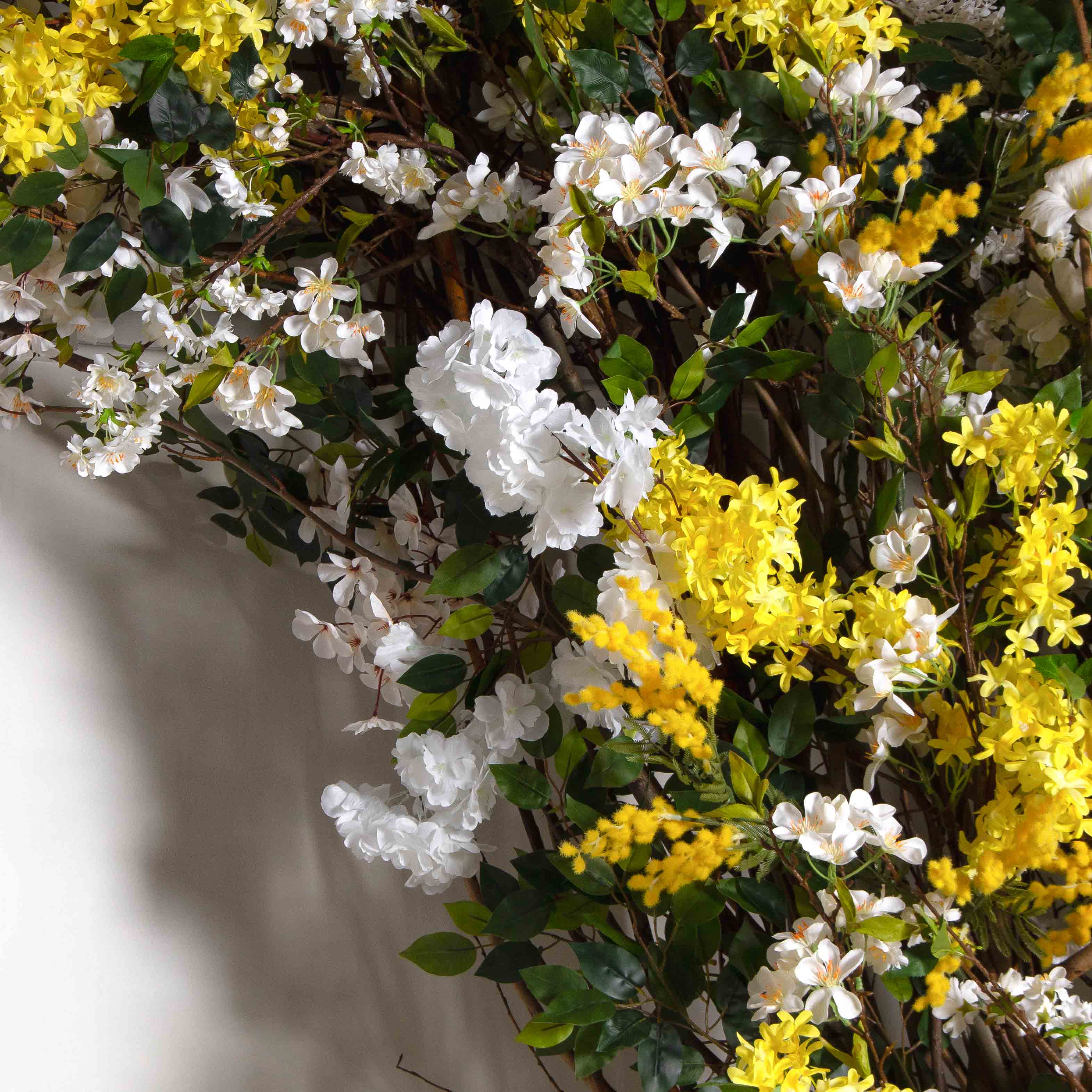 ДЛ159-1(з)(F) Декор входной группы цветочный h 380 см на стволах, пристенный(ширина 140см)_8