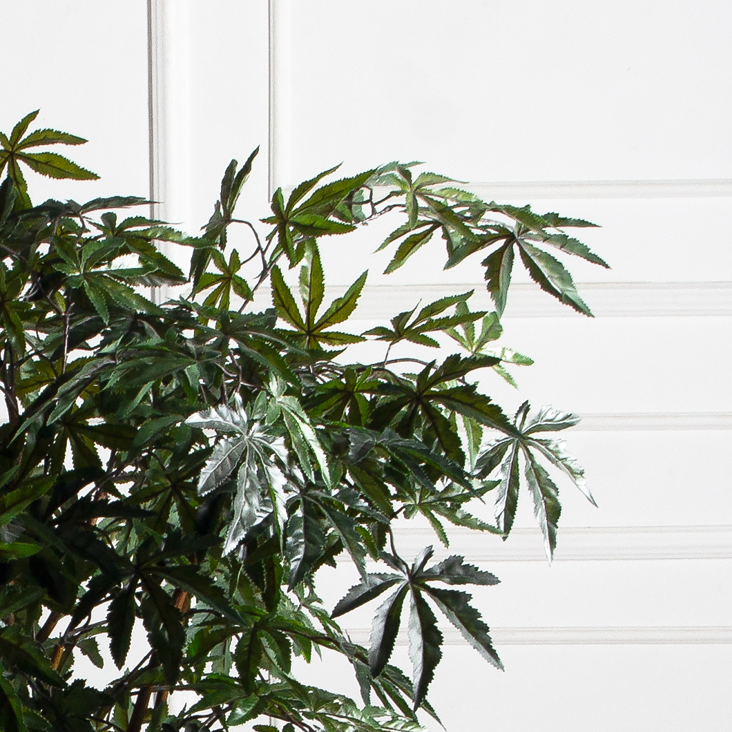 090/К/400(F) Клён японский искусственный куст h90см в кашпо_5