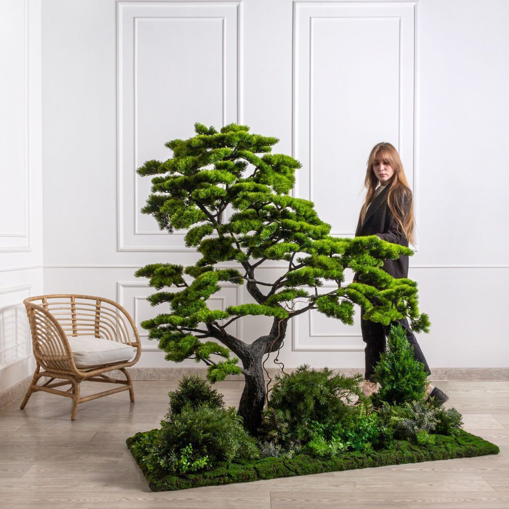 170МЕТ/ДС/РУ/30(з)(Пр) Бонсай искусственный Сосна h170см_2