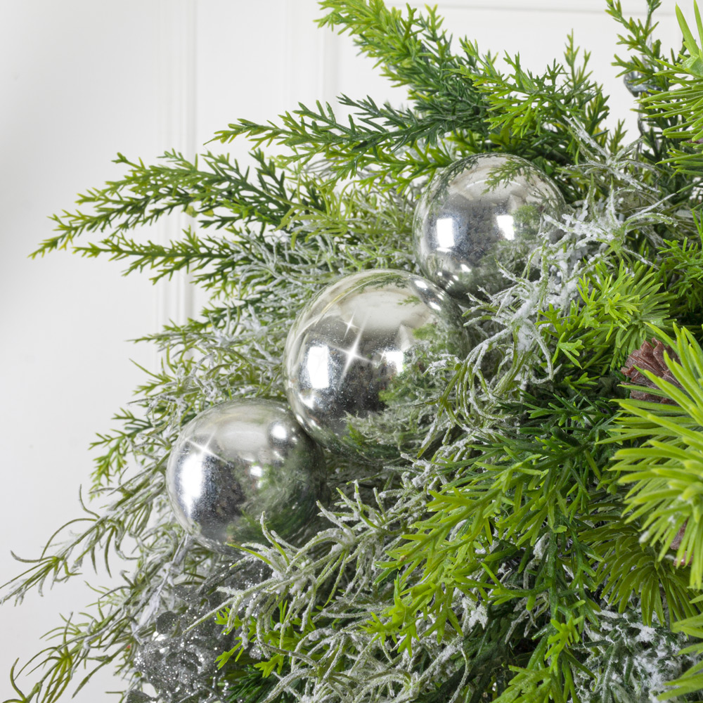 ККВ15 Композиция искусственная новогодняя в коковите d20см_2