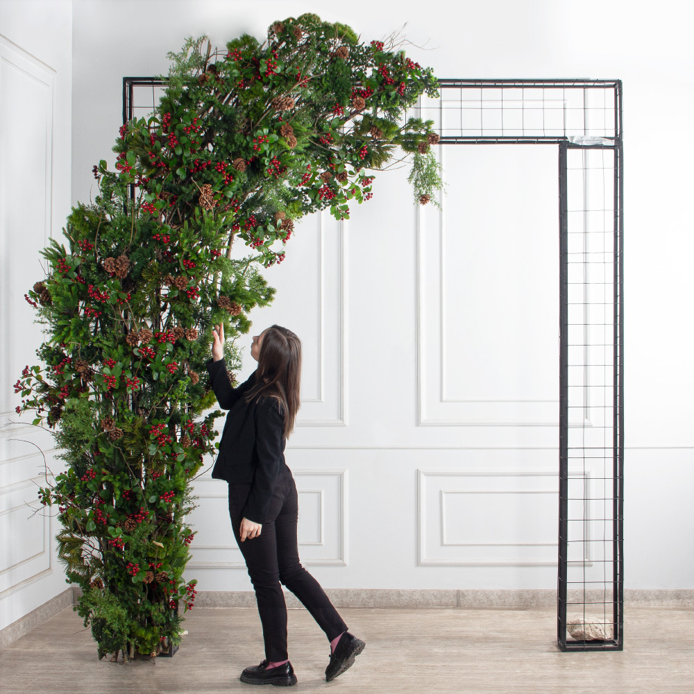 ДЛ175-2(з)(F) Декор входной группы h 260 х L 210  см на прутьях,пристенный, разборный_3