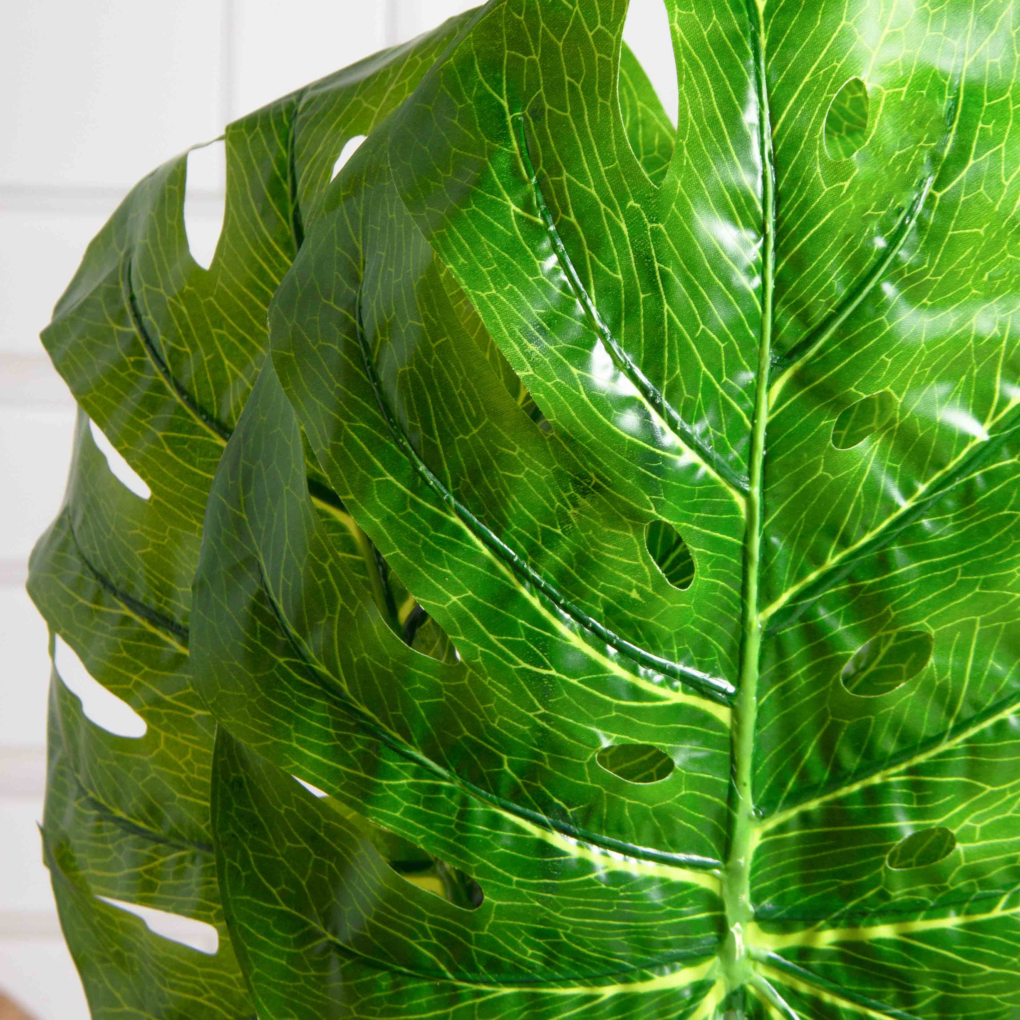 7143/0027-6/3 (Уценка)(F) Лист Монстеры искусственный большой, латекс_3