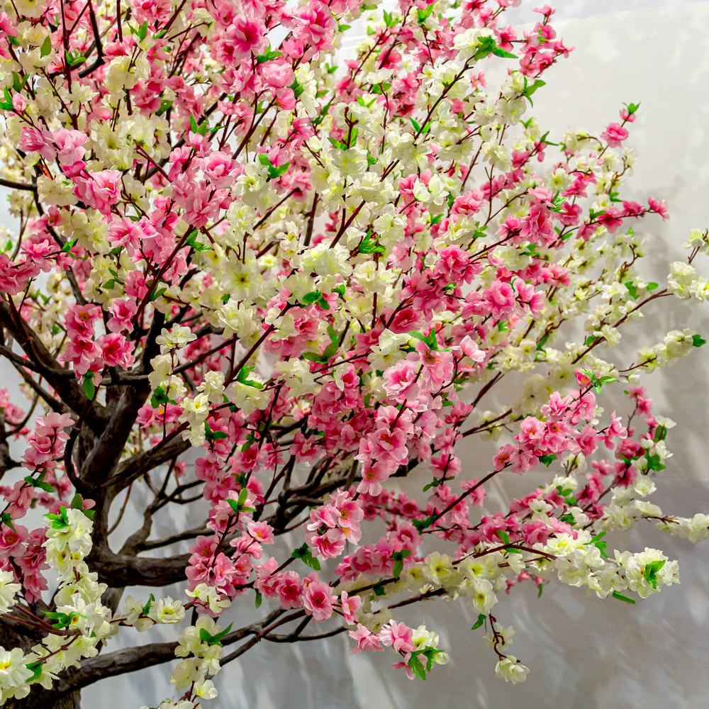 300разб/225-2(з) Сакура искусственная разборная h300см, бело-розовая_2