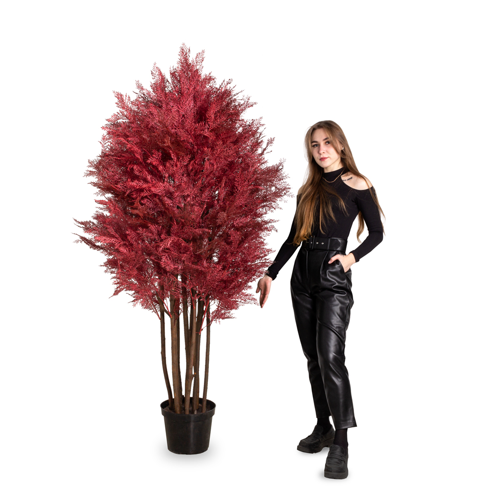 200/РН/511(з) Дерево искусственное интерьерное h200см,бордо_2