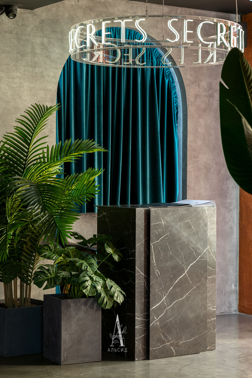 К065*5(F) Монстера искусственная куст h65см (латекс) в кашпо_5