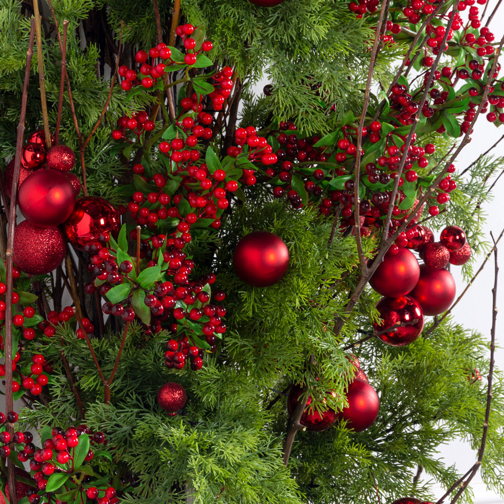 ДЛ148(Пр)(F) Декор входной группы хвойный L100см на прутьях_4