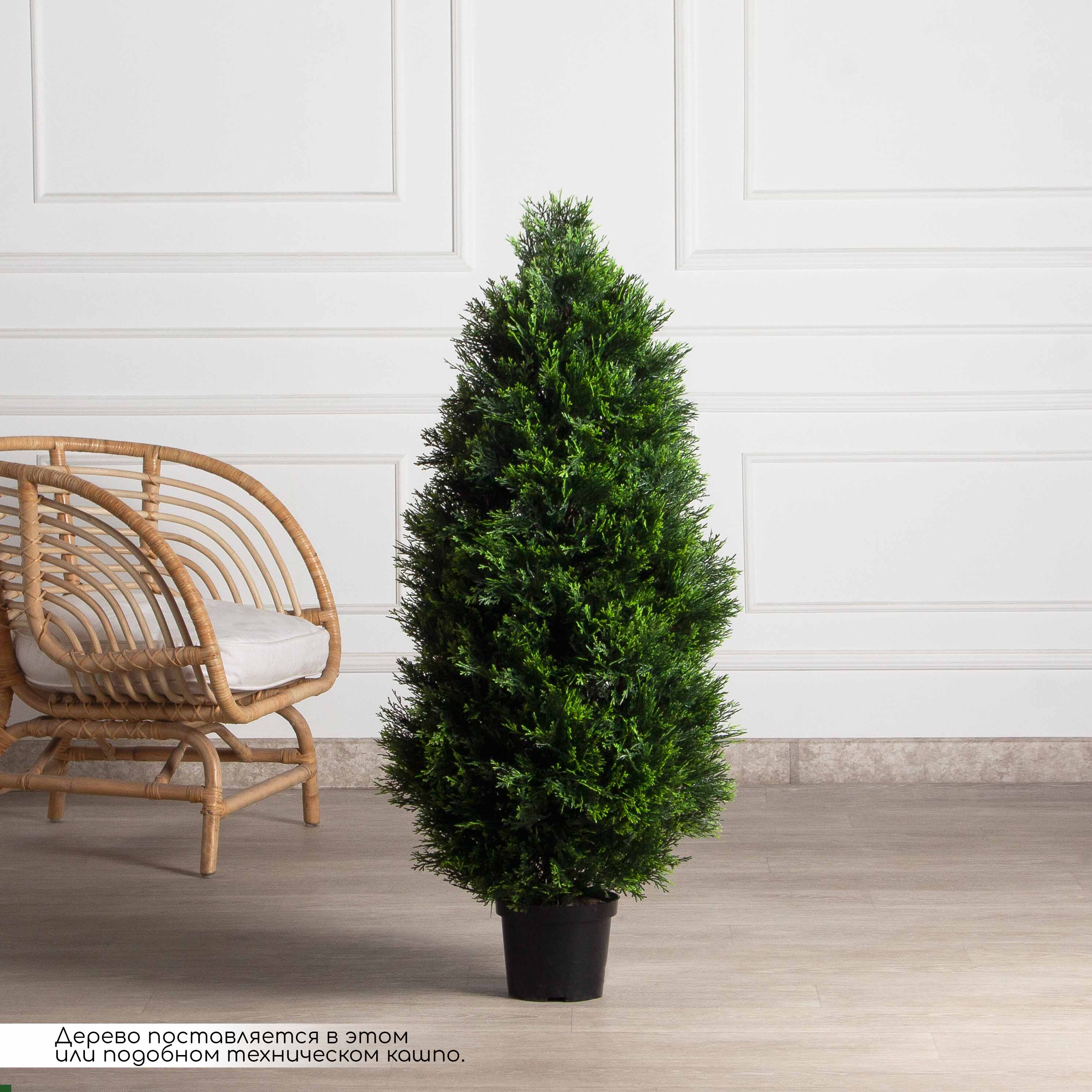 Т120/1466(F) Туя искусственная конус Люкс д/улицы h120см (искусственный ствол)_2