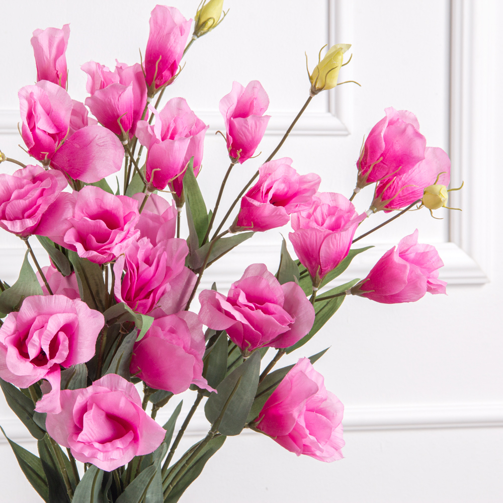 7141А/0443-2/1(АКЦИЯ) Лизиантус искусственный 4 головы, 3 бутона h80см, розовый_4