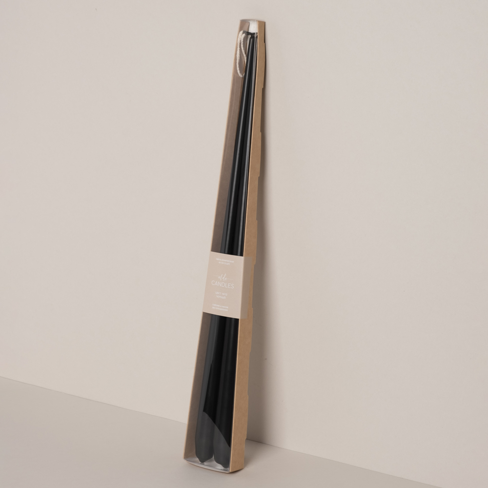 СК42-12(Fix)(F) Свеча коническая 42см Оттенок №12 (черный) 2шт/уп_1