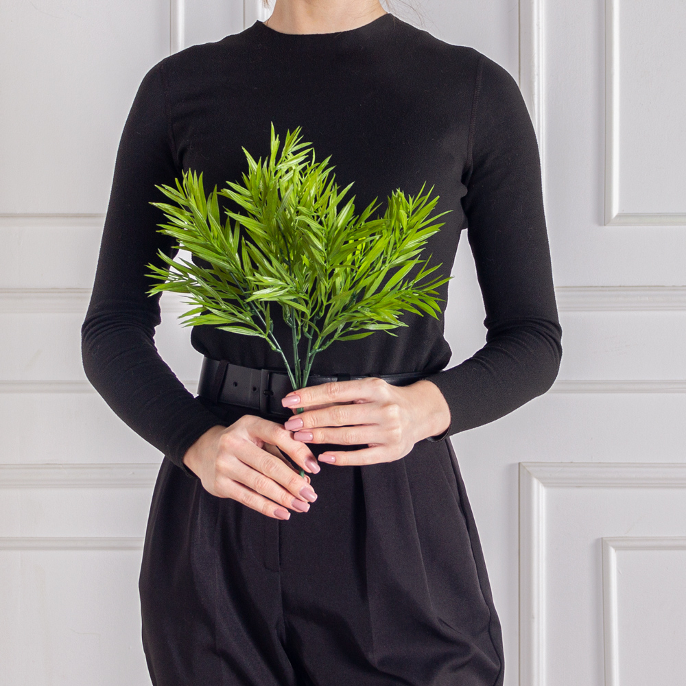 7143/9116-5/9СЧ(F) Погонатерум искусственный куст 5 частей h34см, сочно-зеленый_3