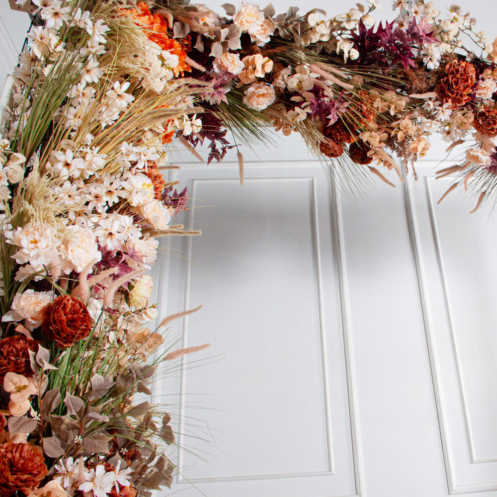 ДЛ170-1(з)(F) Декор входной группы h275 х L133 см на прутьях, пристен.,разборный бежево-терракот._3