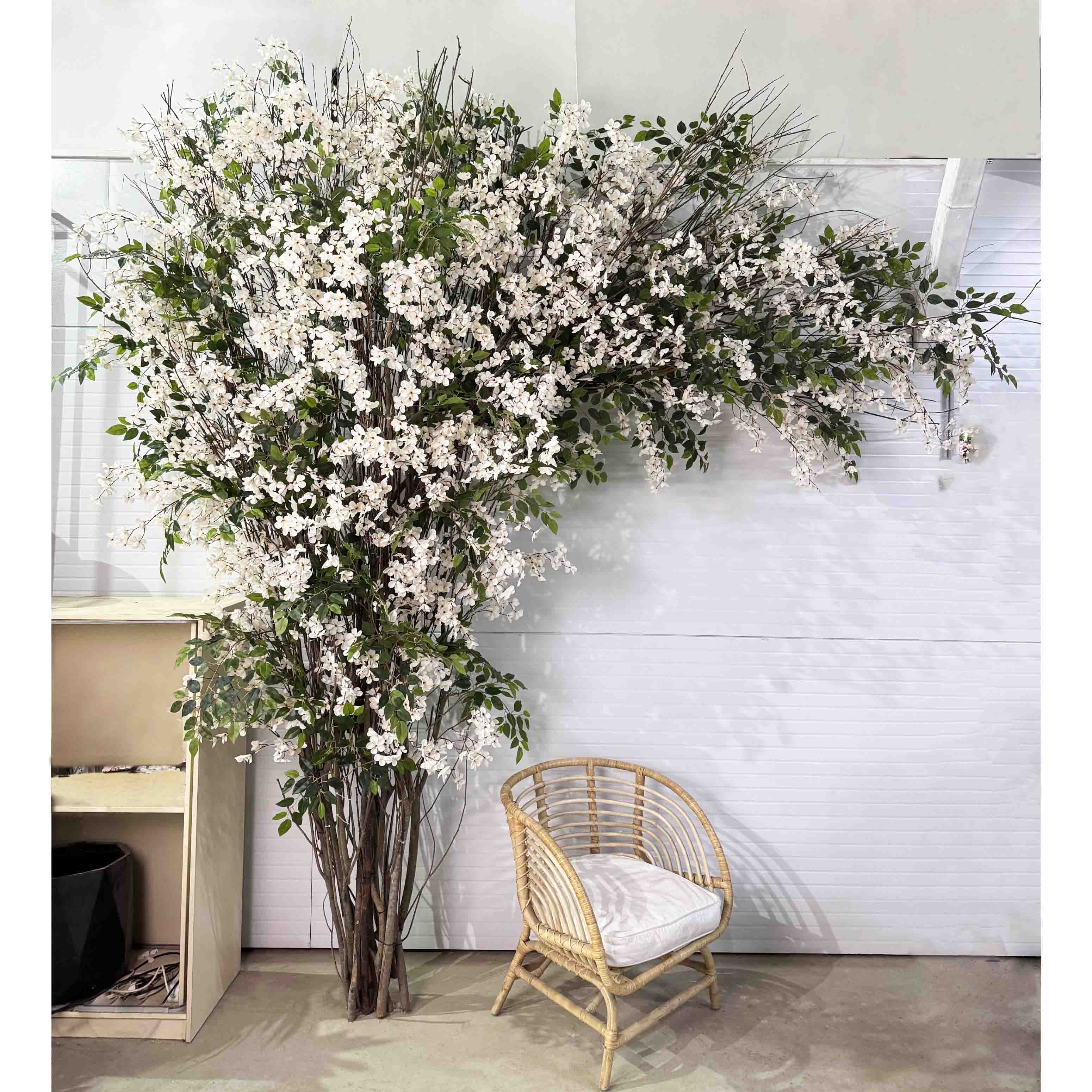 ДЛ160(F) Декор входной группы цветочный h 310 см на стволах, пристенный_2