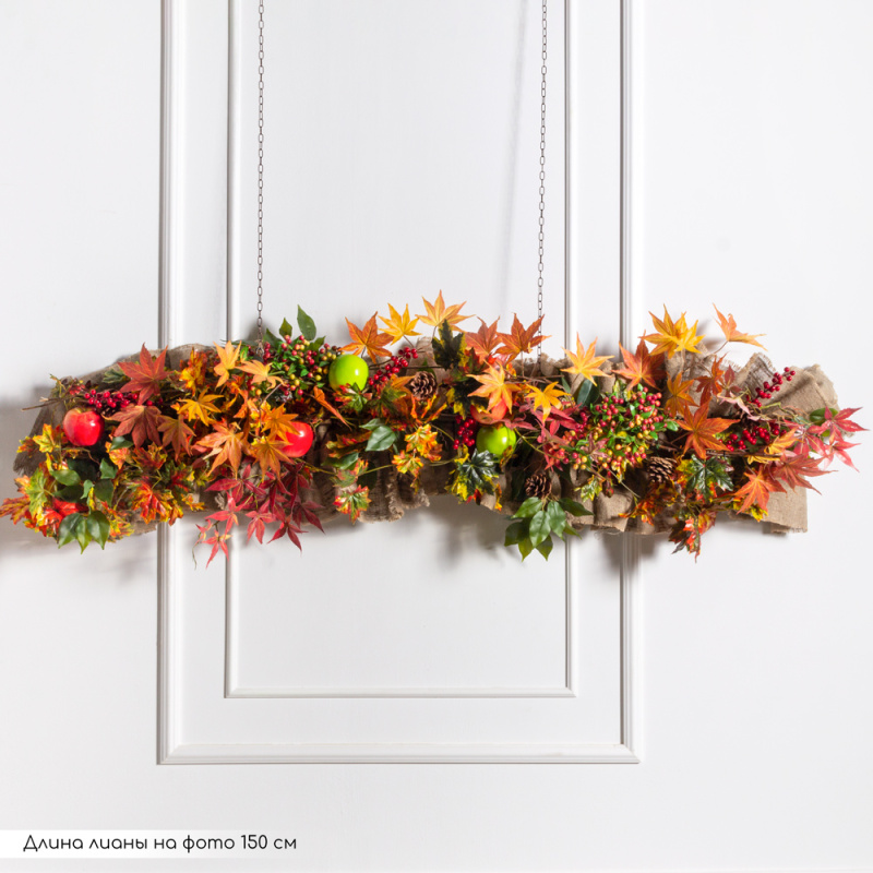 Л142(Пр)(F)Promo Лиана искусственная осенняя с кленом L100см_5