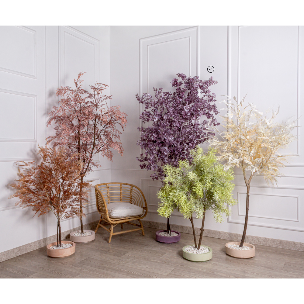 250/РН/364 Дерево искусственное интерьерное h250см, пепельно-пурпурное_5