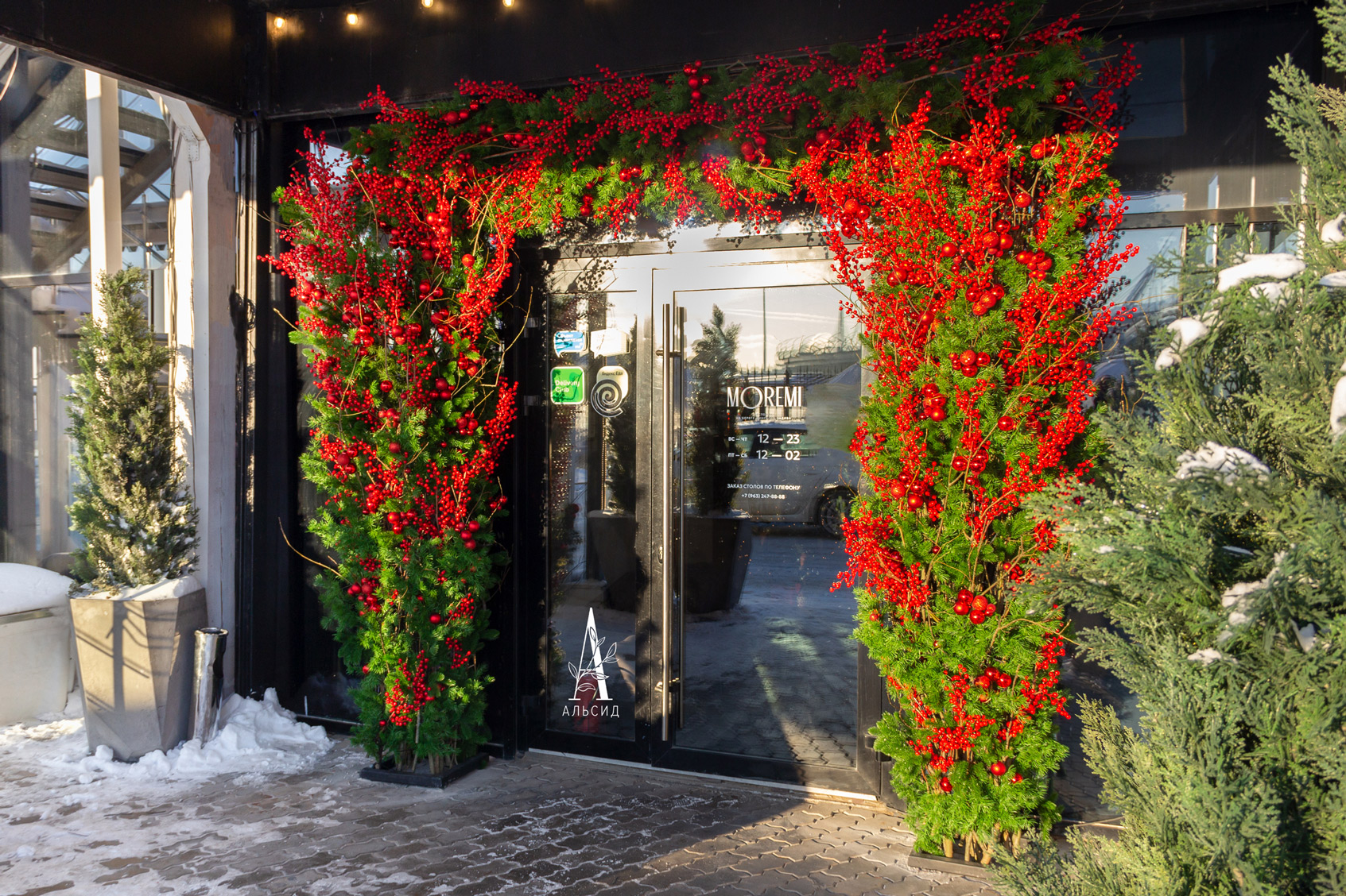 ДЛ150(з)(F) Декор входной группы хвойный L290см(ширина 300см)_5