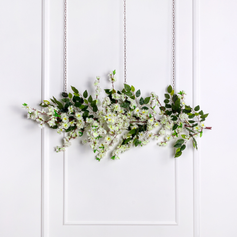 Л72 Лиана искусственная с Сакурой L100см, белая_24