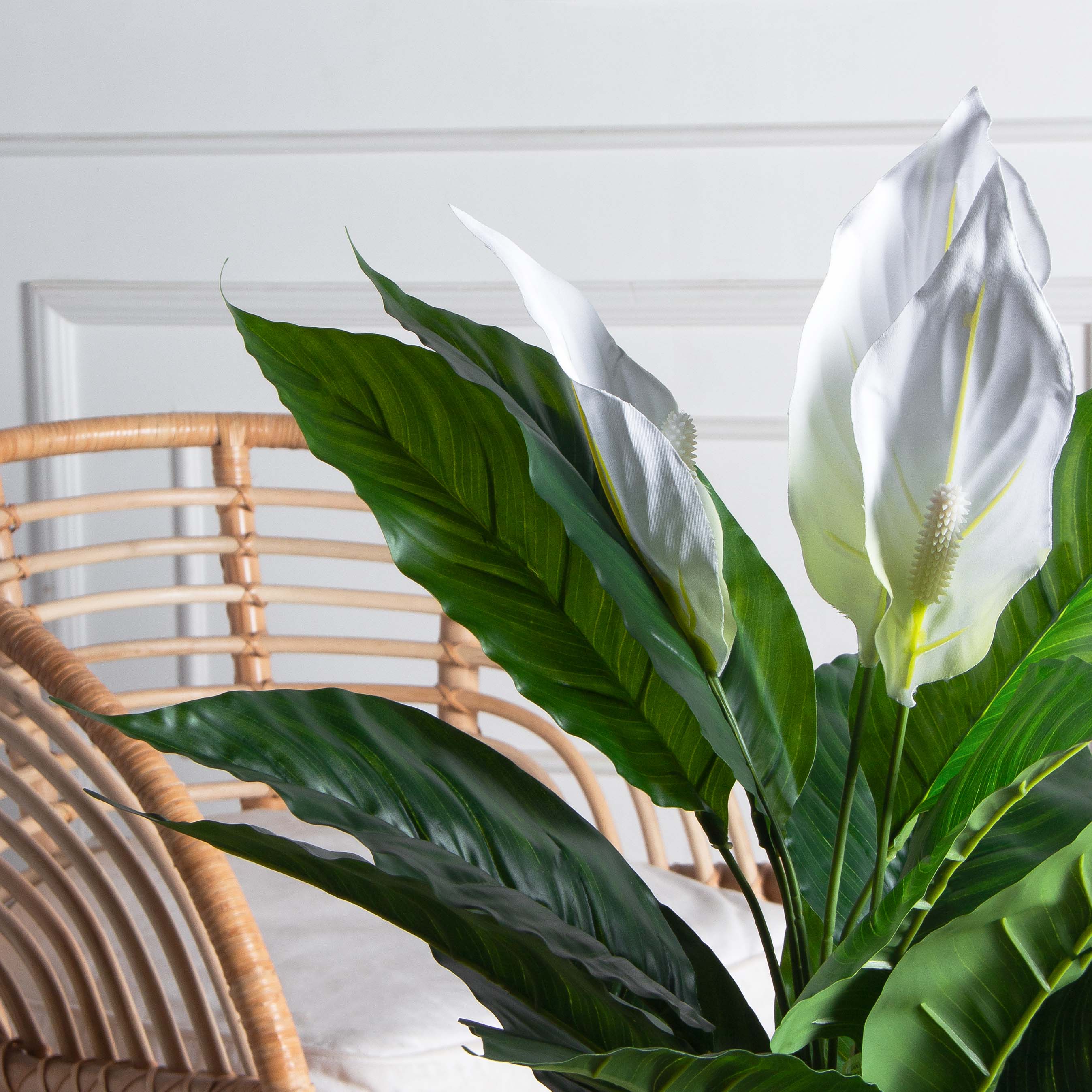 К60/217(F) Спатифиллум искусственный цветущий h60см_4