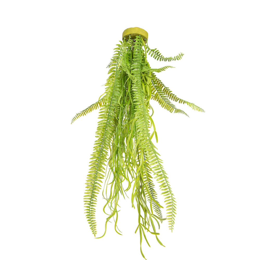 ВМ13-1(з.) Вставка подвесная d10см микс из папоротников(латекс) с ампельными растениями_2