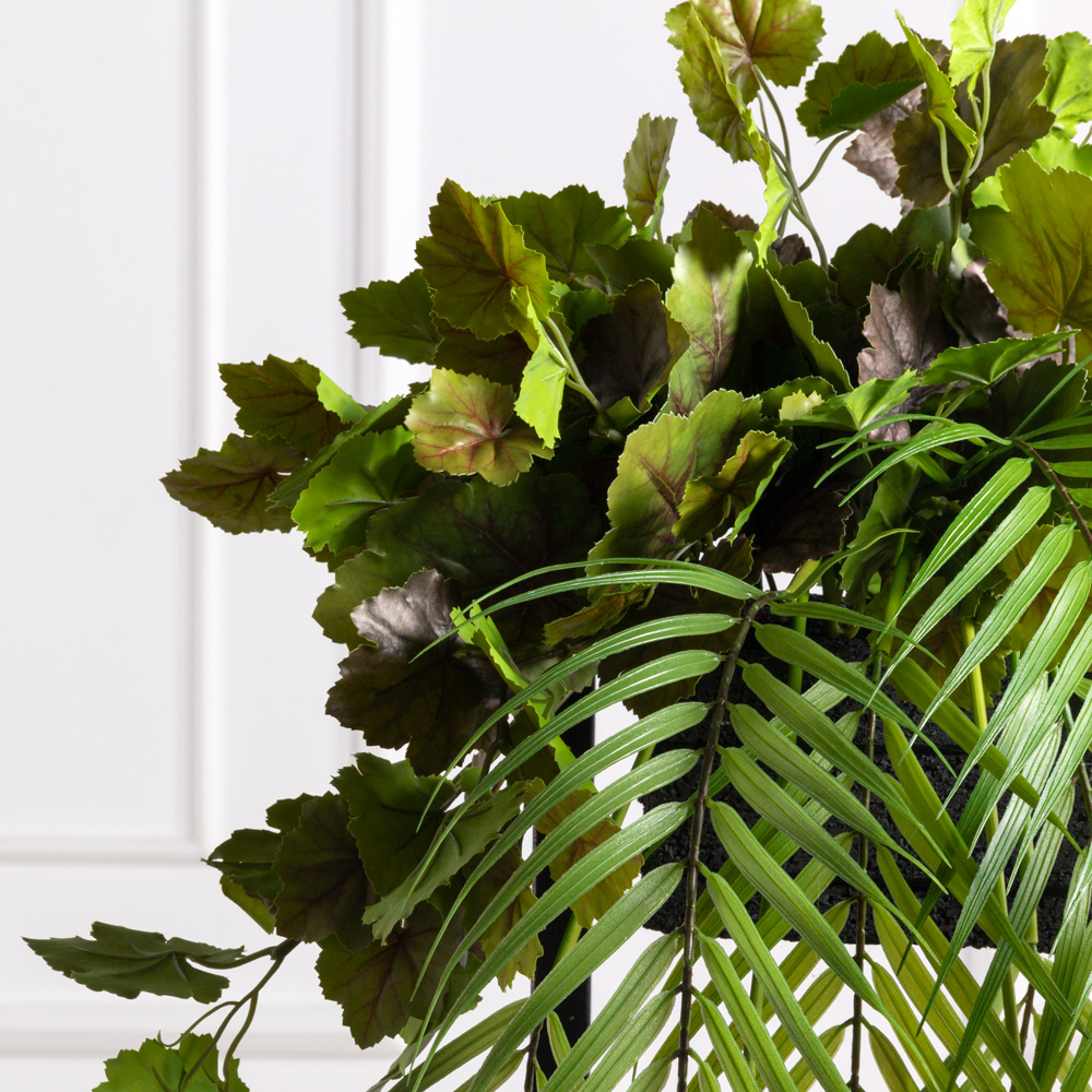 БК 03(F) Композиция с пальмой и пеларгонией на блоке 15*h10см_23