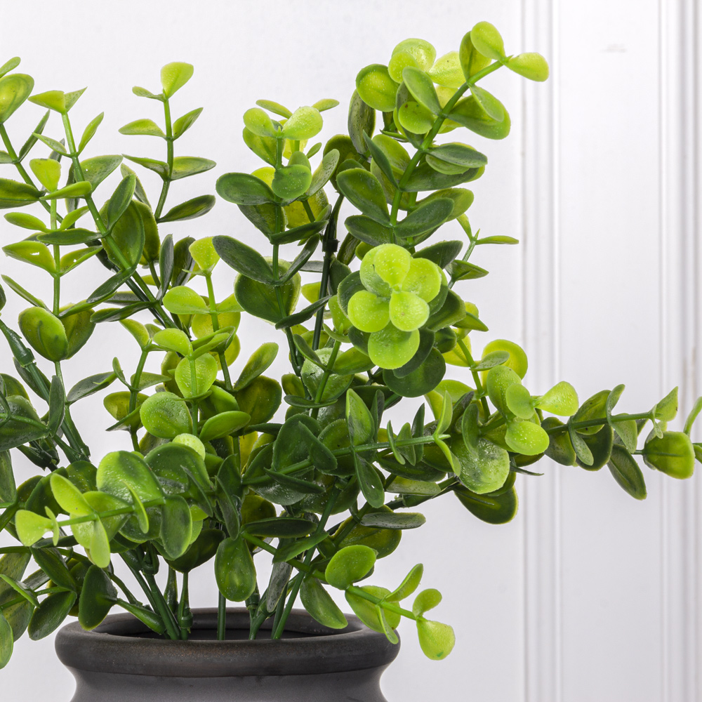 7143/0016-2 Самшит Эвкалипт искусственный крупный h34см, зеленый_5