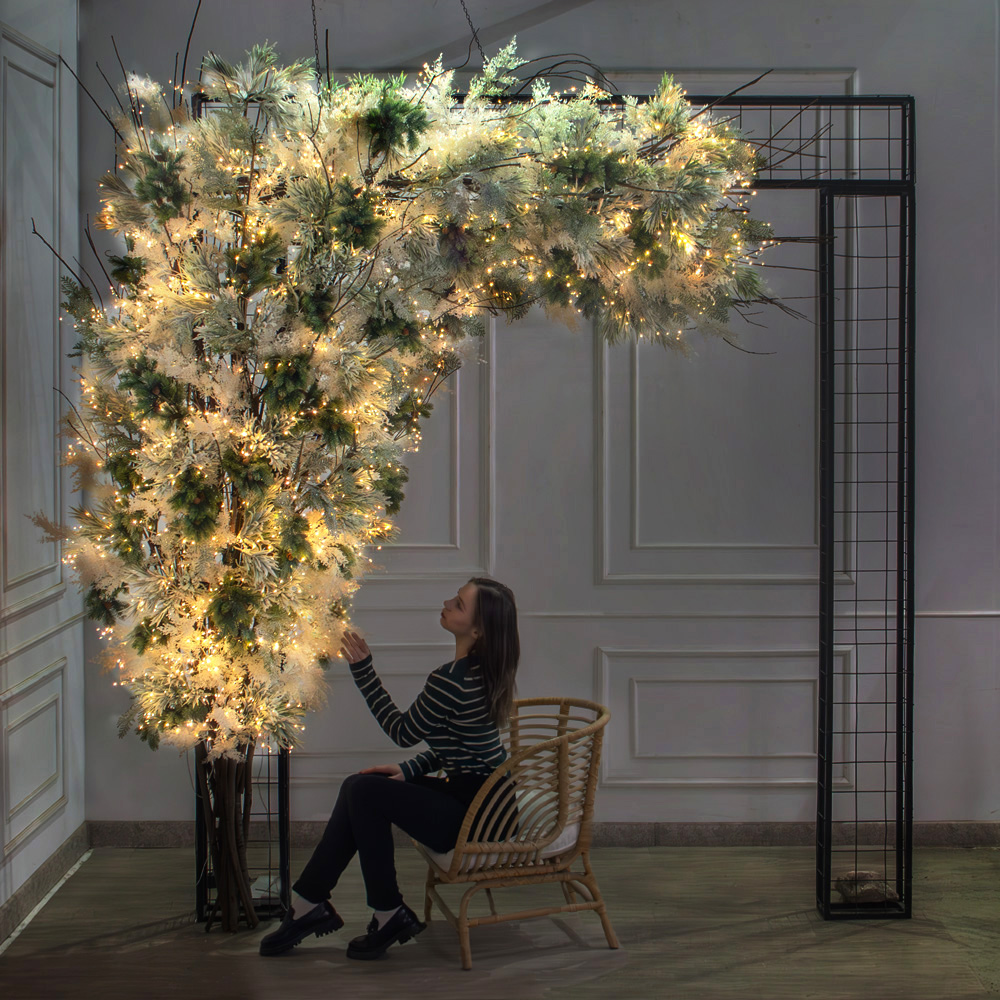 ДЛ181/СВ03т(Пр)(Fix)(F)Декор вход.группы h300см н/прутьях, прист.с гирляндой 