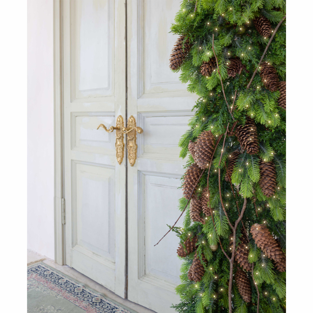 Л89 Гирлянда искусственная НГ хвойная с натуральным декором на сетке L100см_32