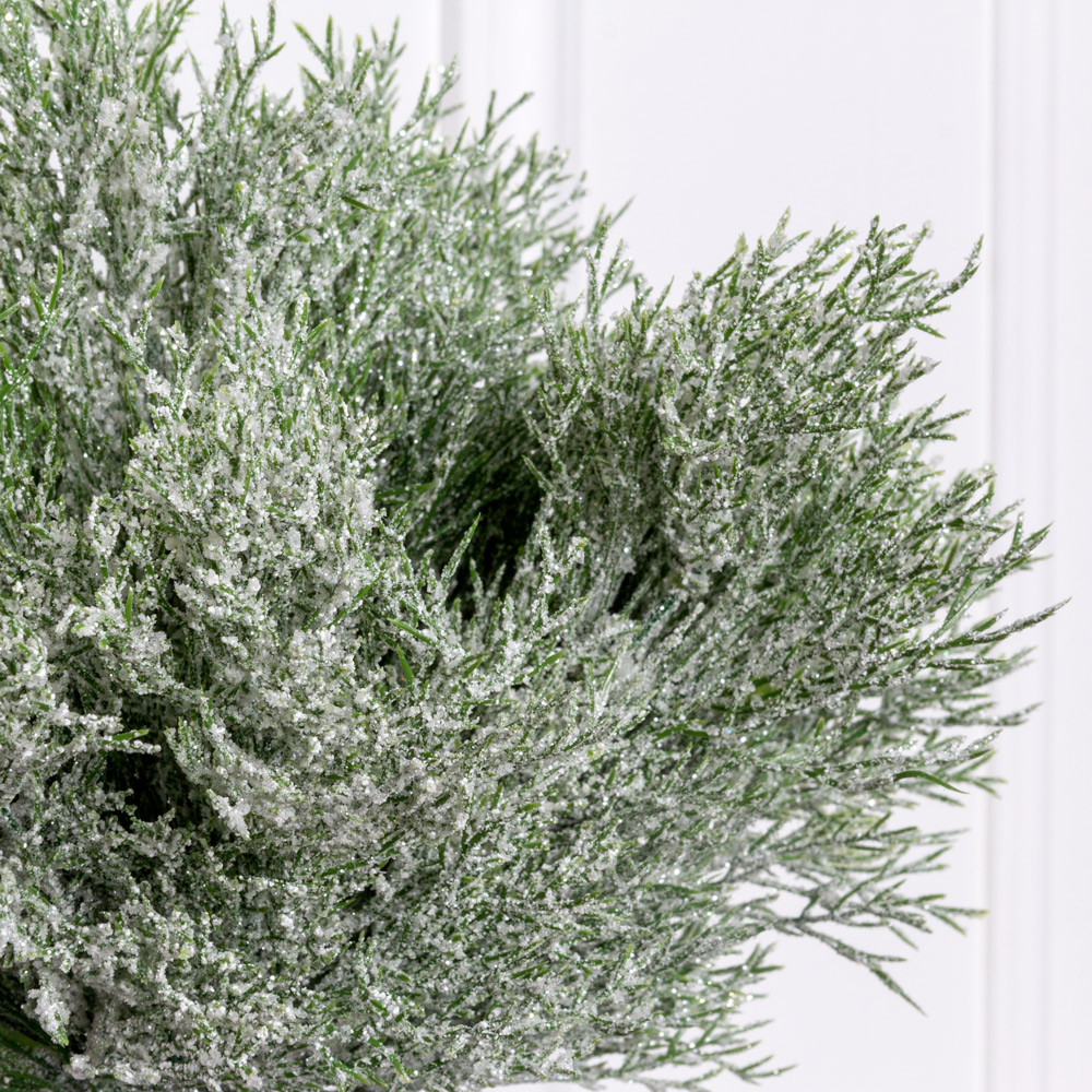 736/0424-15(Sale) Кипарисовик искусственный НГ заснеженный с блёстками h35см_1