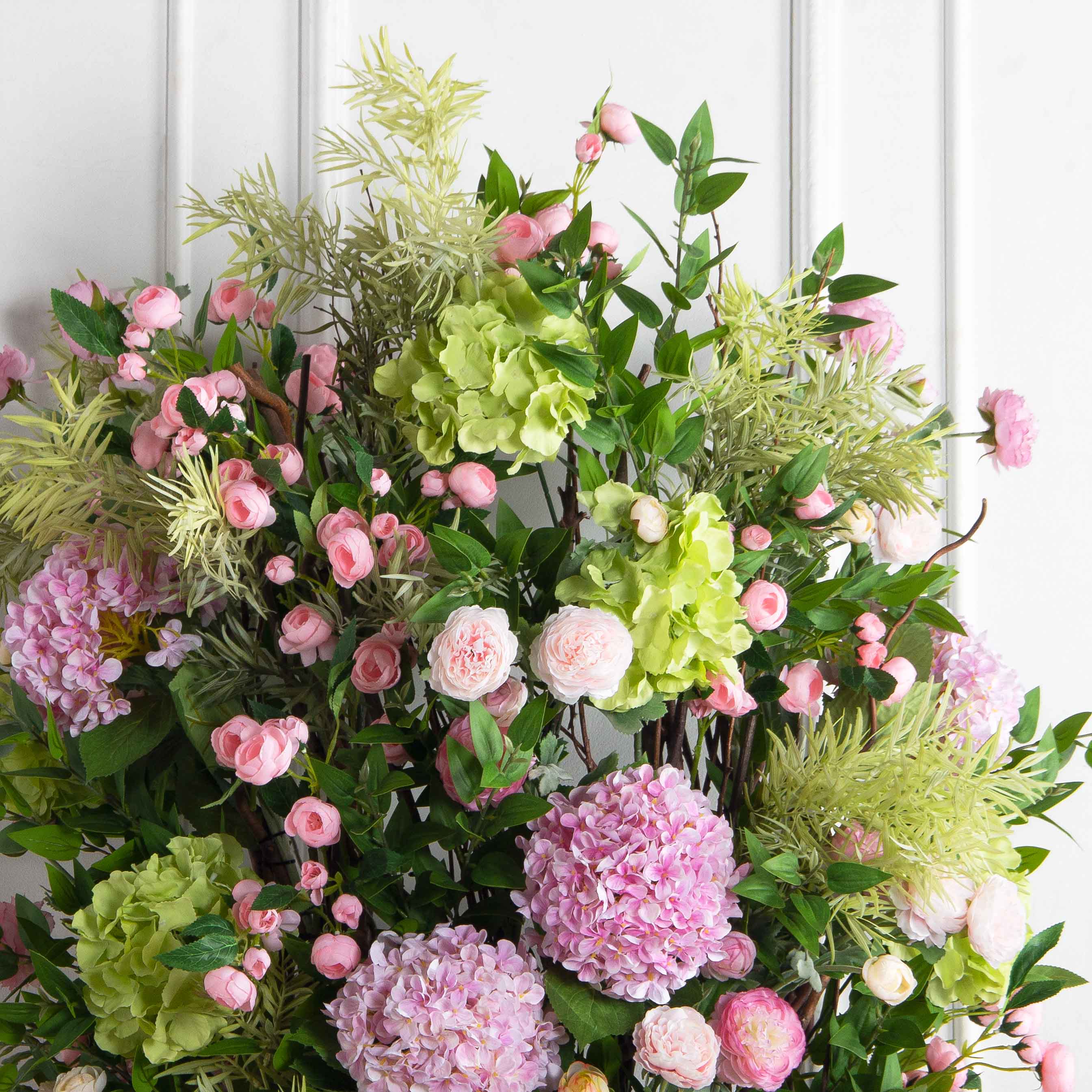 ДЛ166/3(з)(F) Декор входной группы цветочный на корилусах (полукруг) h250см (шир 55-60 см)_4