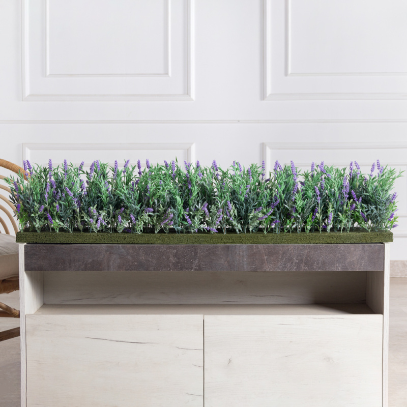 ТД026-8/1(з)(F) Лаванда искусственная  h20 на вставке 115х20х3см