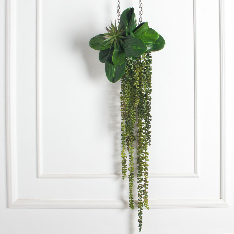 БК27(F) Композиция с суккулентом Юкка на блоке 15*h10см_1