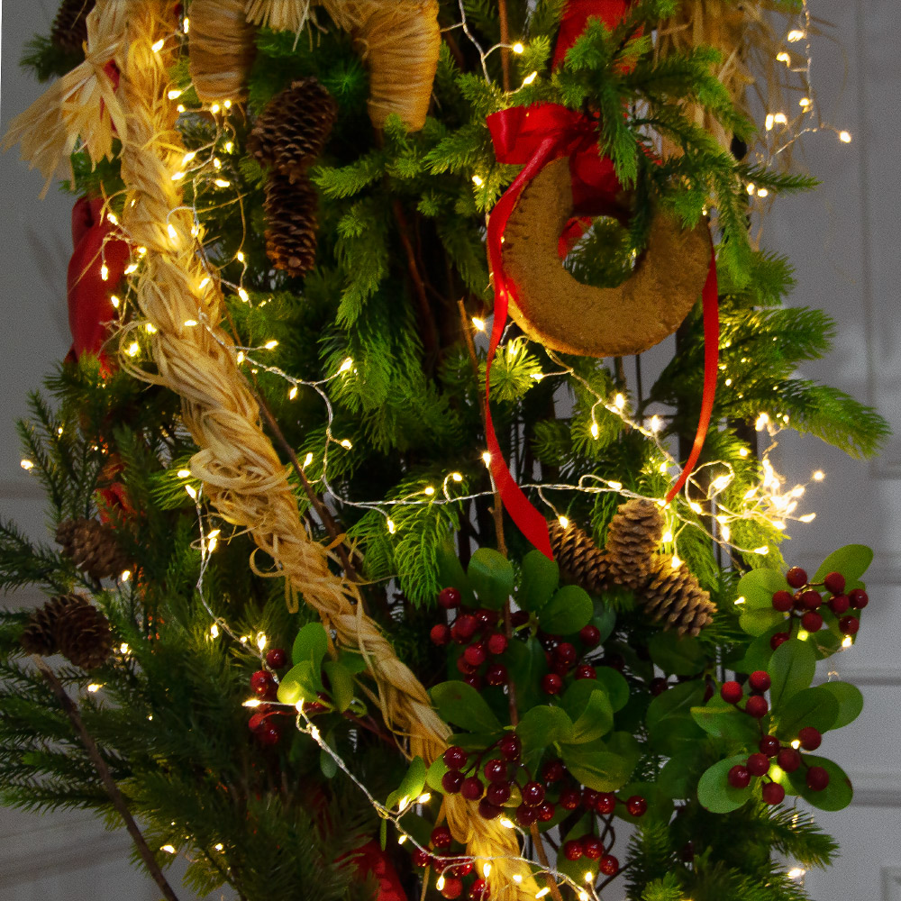 ДЛ193/СВ03т(Пр)(Fix)(F)Декор вход.группы h280см н/прутьях,прист.с гирлянд.Роса в русском стиле_9