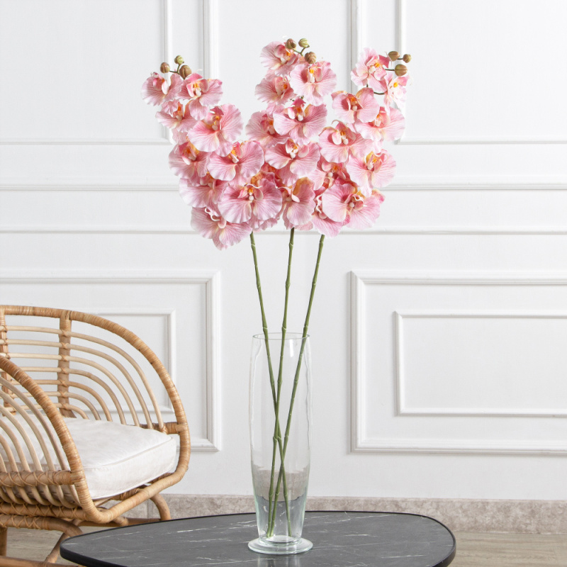 7141А/0287-0343/1(F) Орхидея искусственная h95см 9голов(латекс) розовая_1