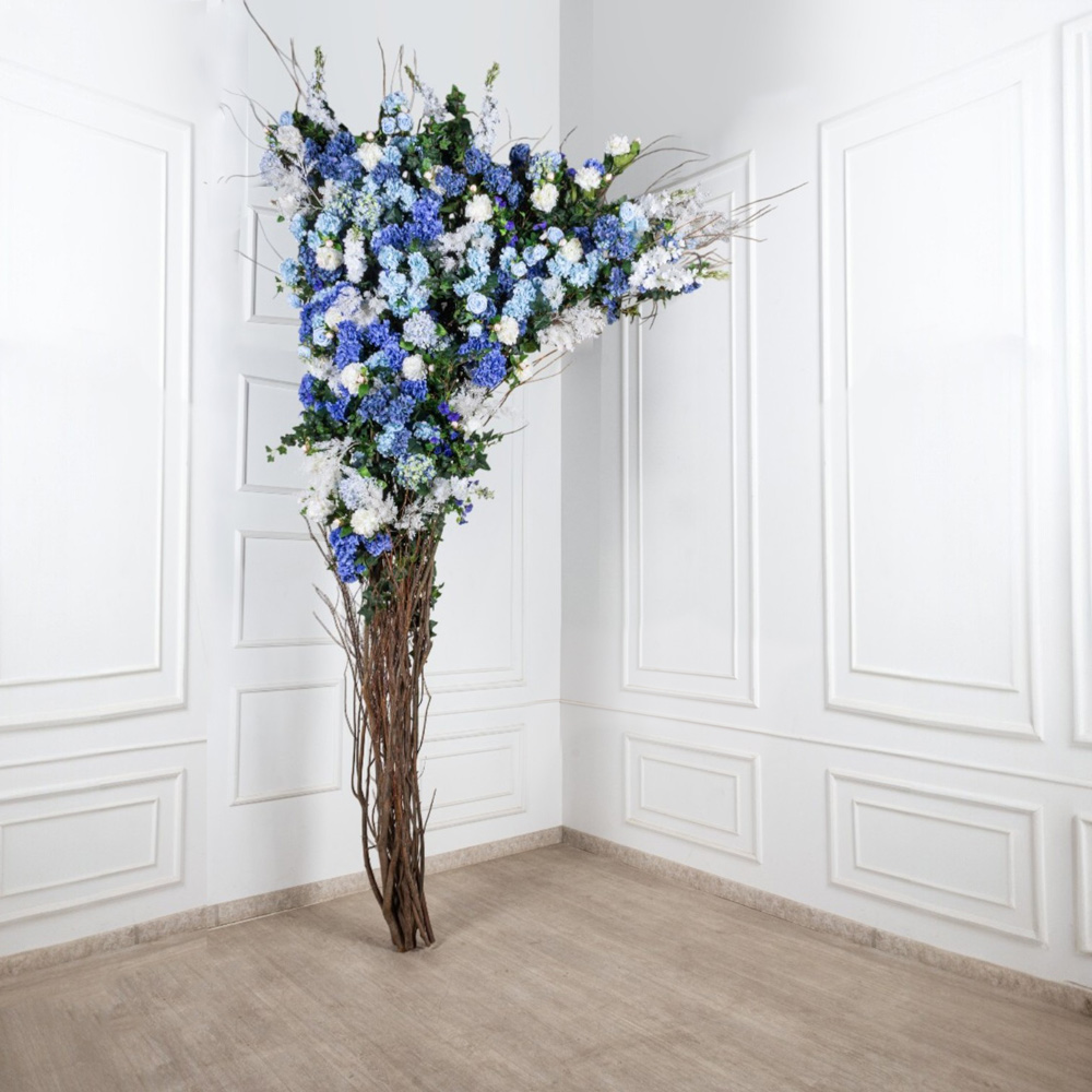 ДЛ159-2(з)(Пр)(Fix)(F) Декор входной группы цветочный h390 Lсм на стволах, пристенный_4