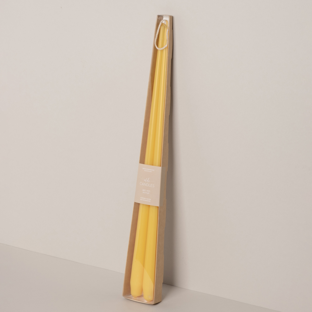 СК42-21(Fix)(F) Свеча коническая 42см Оттенок №21 (насыщенный желтый) 2шт/уп_1