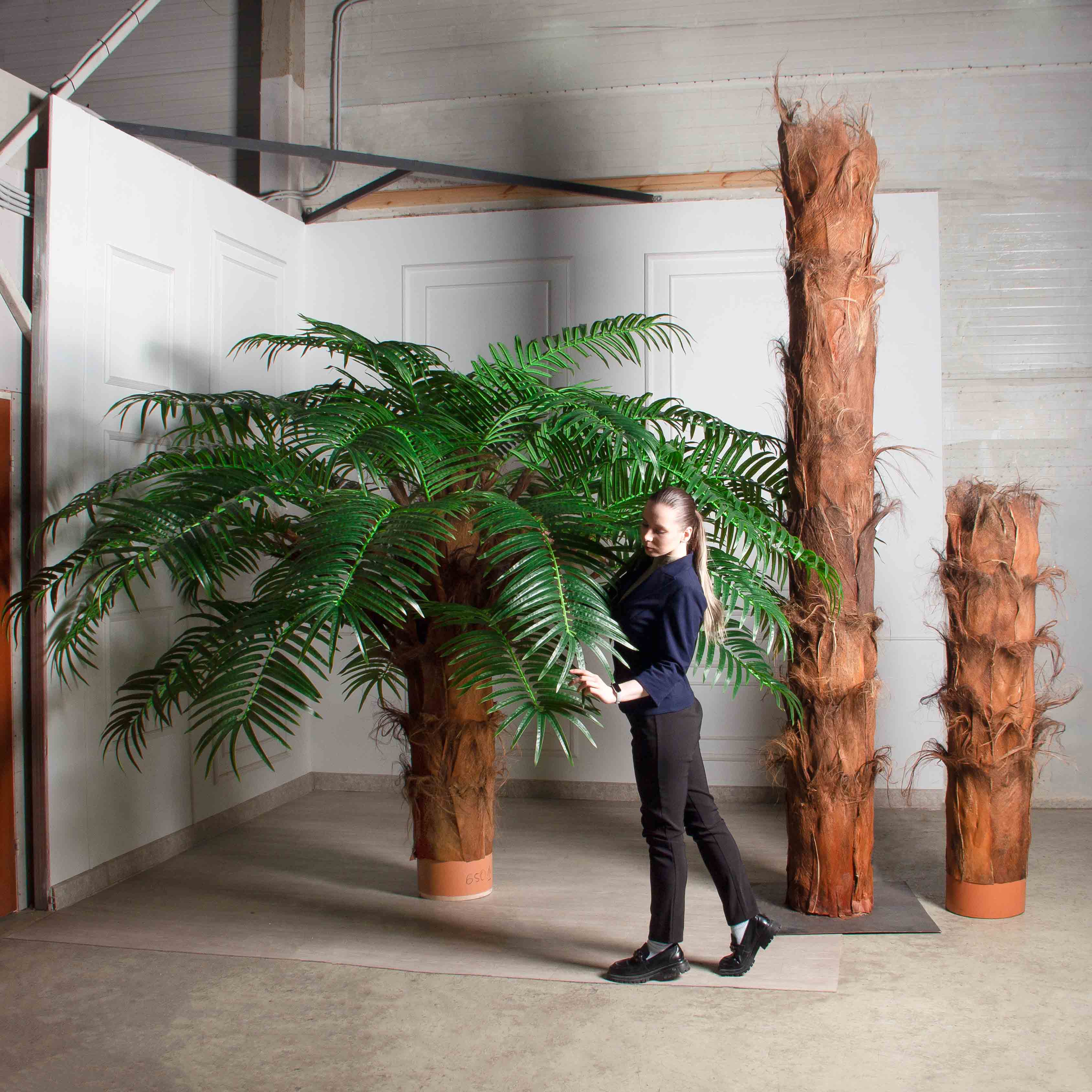 ПС650разб/49(з)(F) Пальма искусственная разборная h650см (латекс ) на мет.основании_2