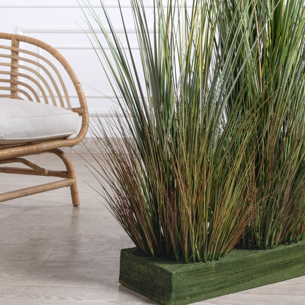 ВМ85(з)(Пр)(F) Композиция искусственная Трава Осока с камышом h120-150см на вставке 115х24х10см_5