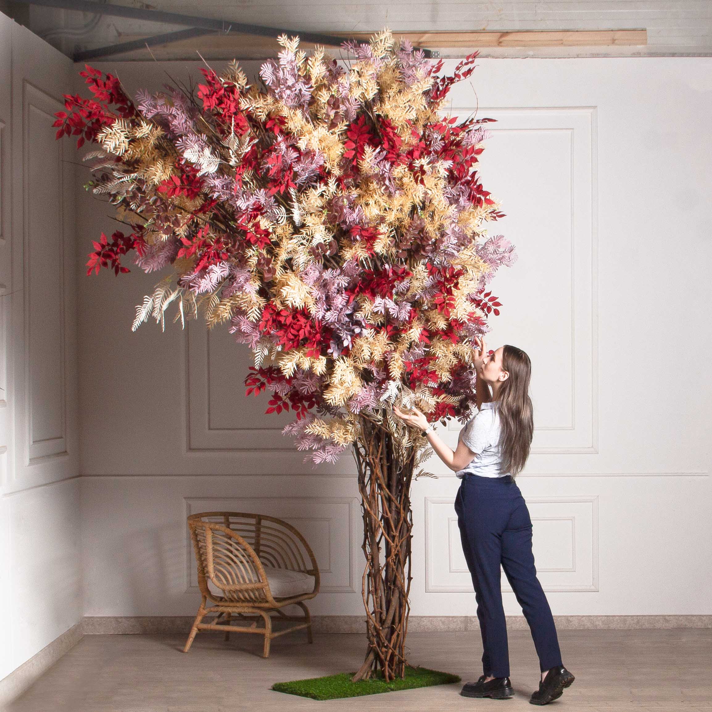 300/РН/601/505/507(з)(Пр)(F) Дерево искусственное h300см, d150см, бордовое_8