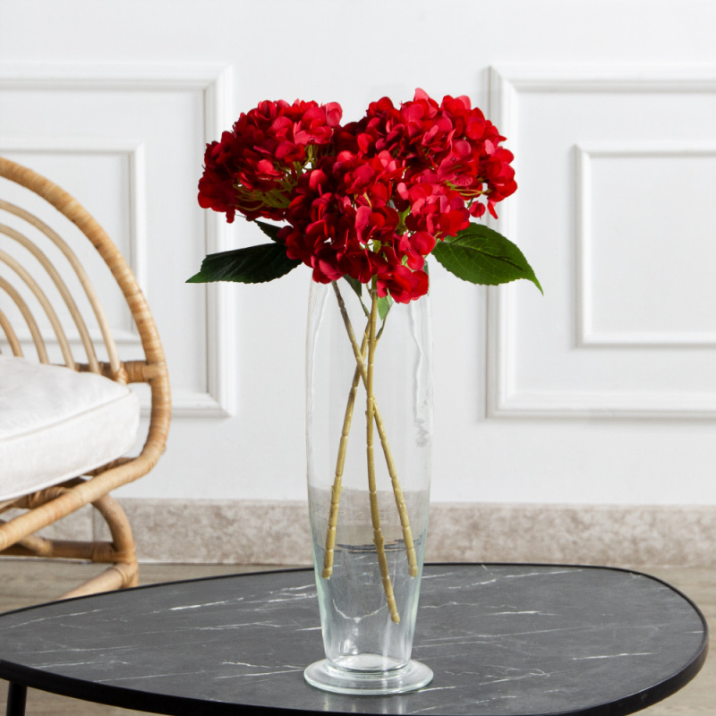 7141А/0108-0359/2(F) Гортензия искусственная h46см(голова 13см d16см) красная_1